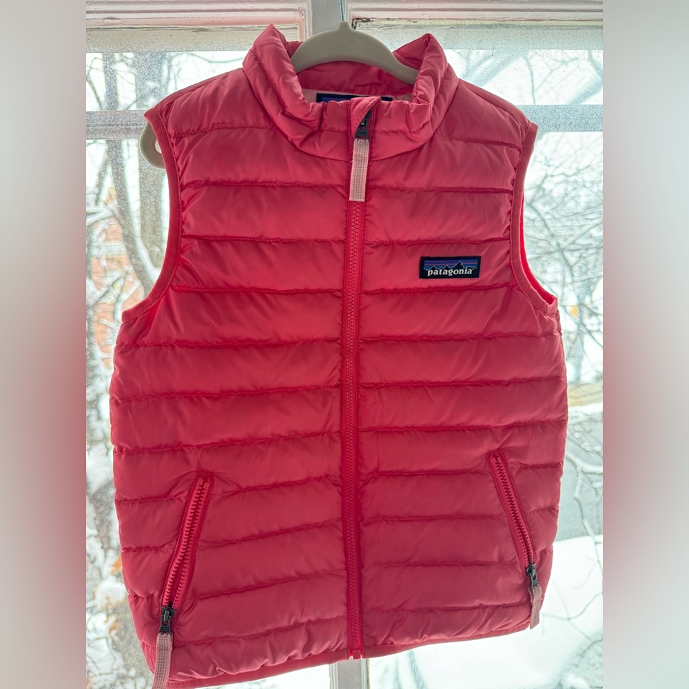 Patagonia Down Sweater Puffer Vest - 4t - Range Pink